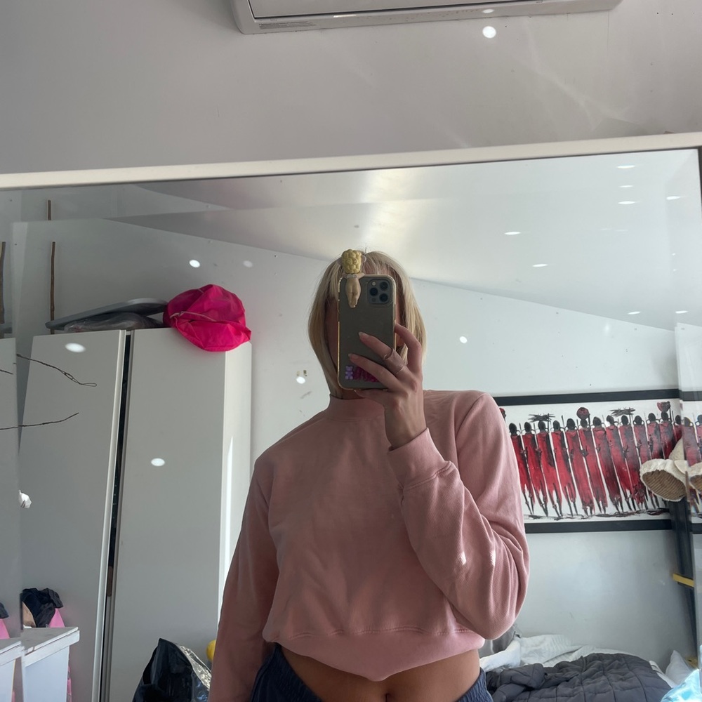 Cotton citizen cropped blush crewneck